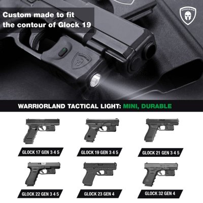 ไฟฉาย Warriorland SL-1 + ซองพกใน Kydex Glock 17/19/21/22 (Gen 3-5) & Glock 23/32 (Gen 4)