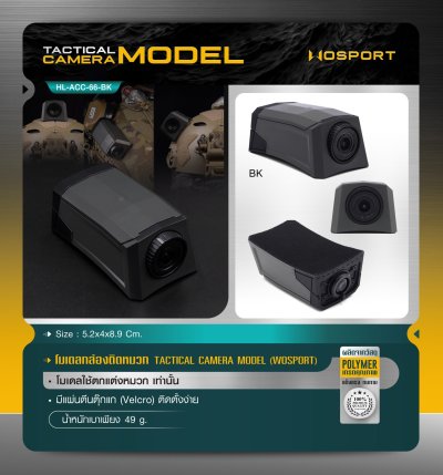 โมเดลกล้องติดหมวก Wosport ( Tactical Camera Model )