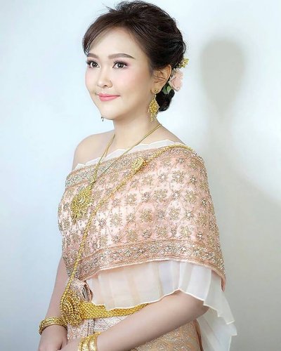 ชุดไทยเกาะอก สไบห่ม ชุดไทยจักรพรรดิ ชุดไทยจักรี