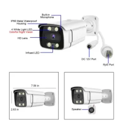 กล้องวงจรปิดเชียงใหม่ CCTV IP Camera 8MP AI APL-IPC-A189FC-U