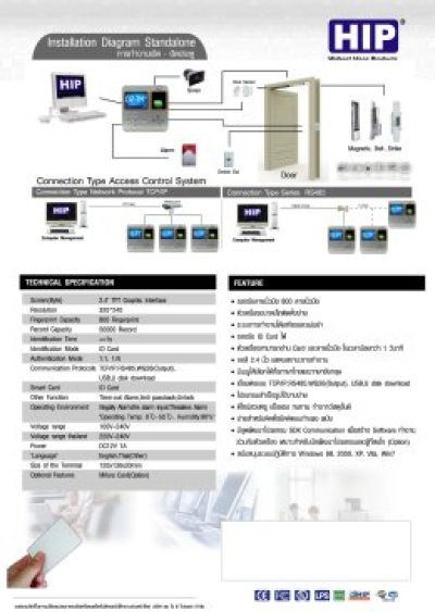 เครื่องสแกนลายนิ้วมือ HIP รุ่น Ci 805U HIP เชียงใหม่