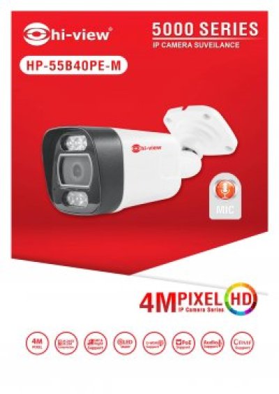 กล้องวงจรปิดเชียงใหม่ Hiview IP Camera 4MP HP-55B40PEL-M