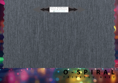 ผ้า O-SPIRAL สีเทาเข้ม ผ้า O-SPIRAL สีเทาเข้ม