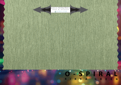 ผ้า O-SPIRAL สีเขียว ผ้า O-SPIRAL สีเขียว