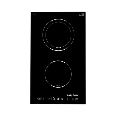 Built-in induction hob 2 burners 30 cm with ceramic glass and touch control