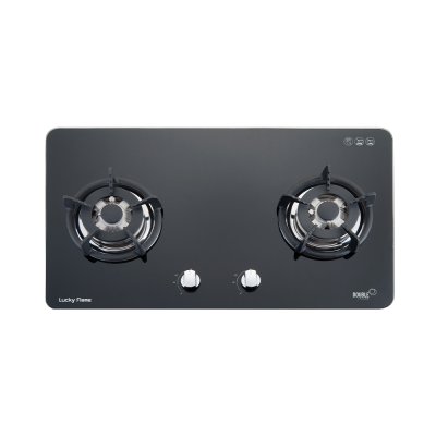 2-burner tempered glass built-in-hob, top air consumption