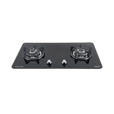 2-burner tempered glass built-in-hob, top air consumption