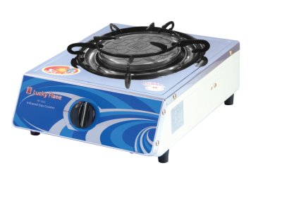 Single Burner Gas Stove with Infrared Burner and Stainless Steel Top