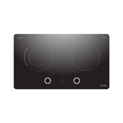 Built-in electric hob 2 burners 70 cm with induction and ceramic burners and Schott Ceran glass