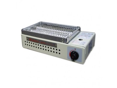 Portable gas grill for butane canister use
