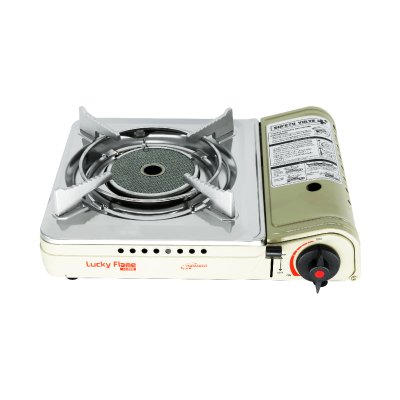 Portable gas stove with infrared burner and safety system