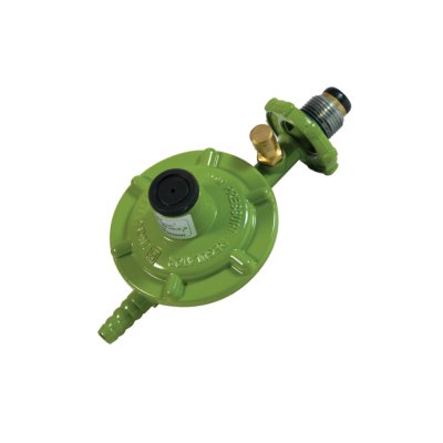 Low pressure gas regulator with safety valve