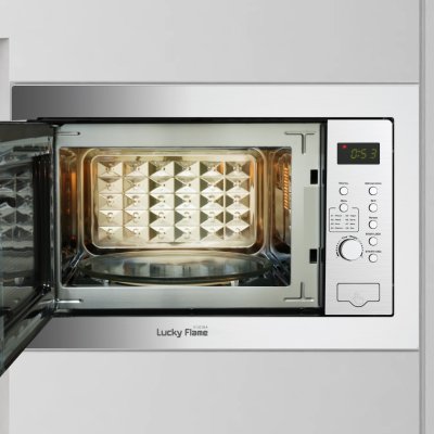 ไมโครเวฟแบบฝัง บิ้วอิน builtin ย่าง ปิ้ง คอมบิเนชั่น combination grill microwave oven 60cm 25L inside ภายใน