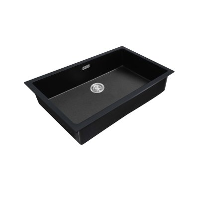 GNS-0851-UM-Black-Lucky-Flame-อ่างล้างจาน-ซิงค์ล้างจาน-หินแกรนิต-หินสังเคราะห์-หลุมเดียว-1หลุม-under-mount-side