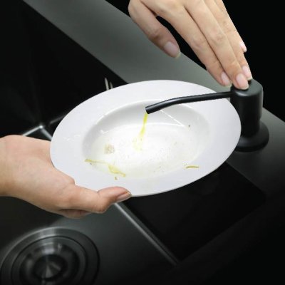 Single bowl kitchen sink with PVD coating and top mount installation