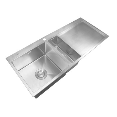 Double bowl kitchen sink with stainless steel 304 and drainboard