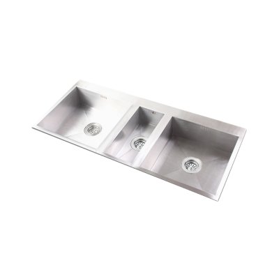 Triple bowl kitchen sink with stainless steel 304 and sound insulation