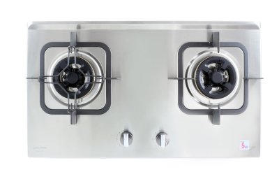LBS-942N Stainless Built-in-hob เตาแก๊ส 2 หัว แบบฝังเคาน์เตอร์ หน้าสแตนเลส top