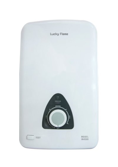 in4500 ลัคกี้เฟลม เครื่องทำน้ำอุ่น ไฟฟ้า 4500วัตต์ 4.5kW ร้อนเร็ว ในเมือง รับประกัน แถมฝักบัว