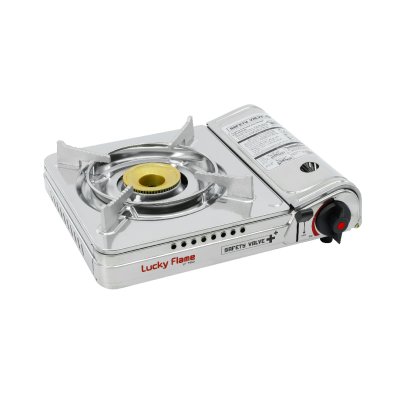 Portable gas stove with stainless steel body and safety system