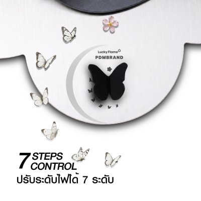 เตาฝัง หน้าสเตนเลส รูปทรงดอกไม้ LBS-9102F