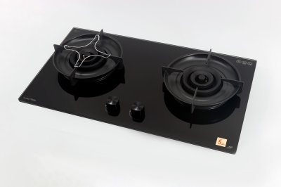 LGS-9112 Tempered glass Built-in-hob เตาแก๊ส 2 หัว แบบฝังเคาน์เตอร์ หน้ากระจก side