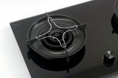 LGS-9112 Tempered glass Built-in-hob เตาแก๊ส 2 หัว แบบฝังเคาน์เตอร์ หน้ากระจก left