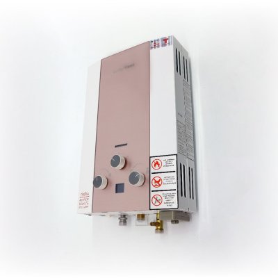 Gas water heater with adjustable temperature and 7 safety systems