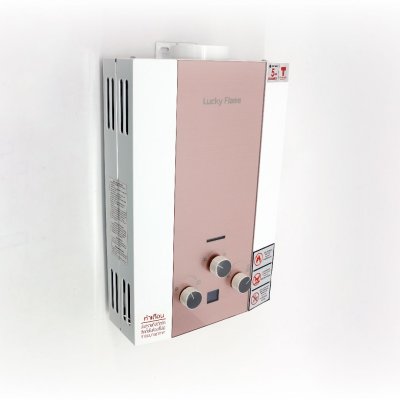 Gas water heater with adjustable temperature and 7 safety systems