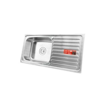 Stainless Steel Single Bowl Sink with Draining Board BIS-1056XL