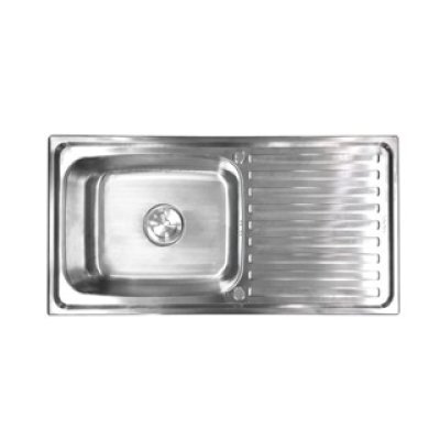 Stainless Steel Single Bowl Sink with Draining Board BIS-1056XL
