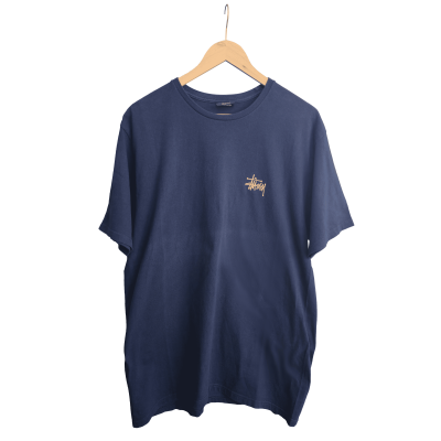 STUSSY BASIC LOGO STUSSY TEE NAVY 2023 [L]