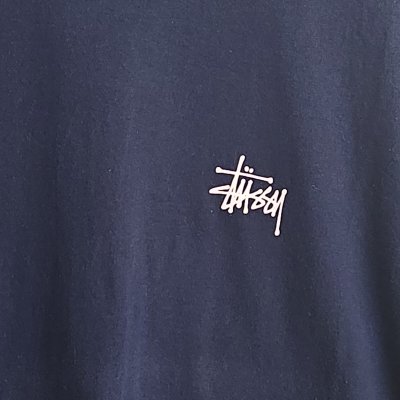STUSSY BASIC LOGO STUSSY TEE NAVY 2023 [L]