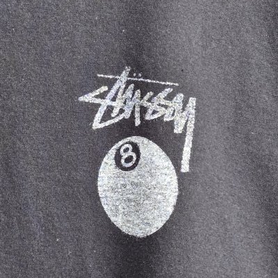 STUSSY 8 BALL TEE PIGMENT DYED TEE BLACK SS24 [L]