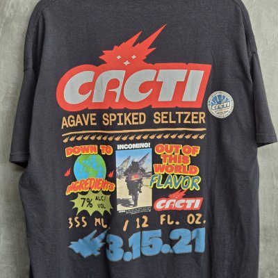 TRAVIS SCOTT CACTI DOWN TO EARTH TEE 1 TEE BLACK SS21 [XL]