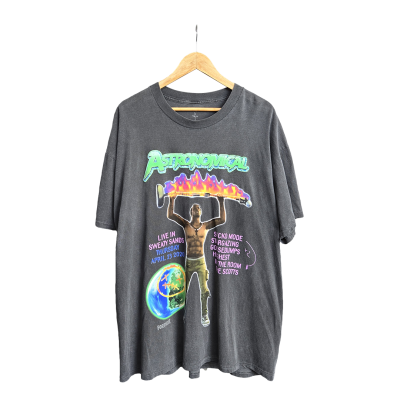 TRAVIS SCOTT BLING-PRINT COTTON TEE BLACK 2020 [XL]