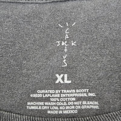 TRAVIS SCOTT BLING-PRINT COTTON TEE BLACK 2020 [XL]