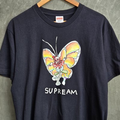 SUPREME GONZ BUTTERFLY TEE NAVY SS16 [L]