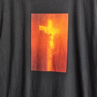 SUPREME PISS CHRIST TEE BLACK FW17 [XL]