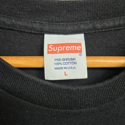 SUPREME X ANTIHERO 1 POCKET BLACK TEE [L]