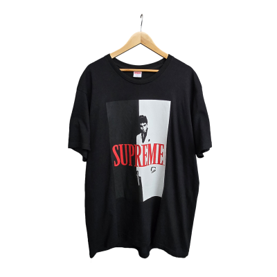 SUPREME SCARFACE SPLIT TEE BLACK FW17 [XL]