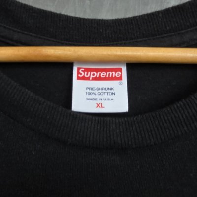 SUPREME SCARFACE SPLIT TEE BLACK FW17 [XL]