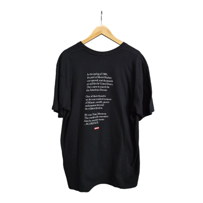 SUPREME SCARFACE SPLIT TEE BLACK FW17 [XL]
