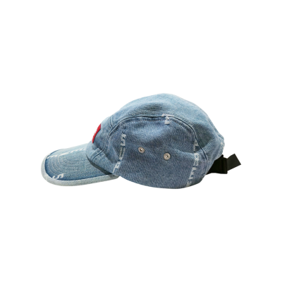 SUPREME  LOGO STRIPE JACQUARD DENIM CAMP CAP