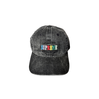 SUPREME PIGMENT DYE 6-PANEL BLACK SS25