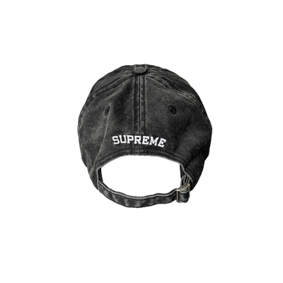 SUPREME PIGMENT DYE 6-PANEL BLACK SS25