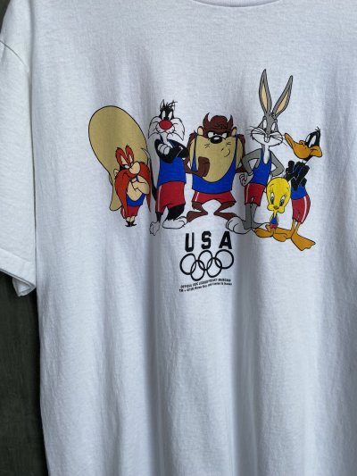VTG LOONEY TOONS OLYMPIC USA TEE [L]