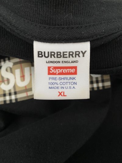 SUPREME BURBERRY BOX LOGO T-SHIRT [XL]