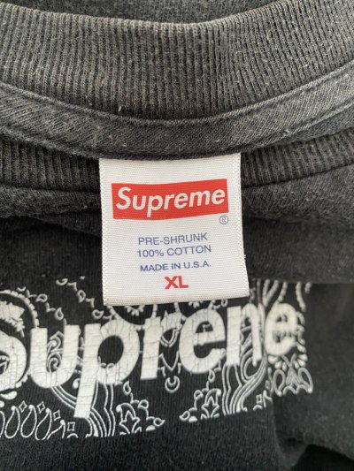 SUPREME BANDANAS BOX LOGO T-SHIRT [XL]