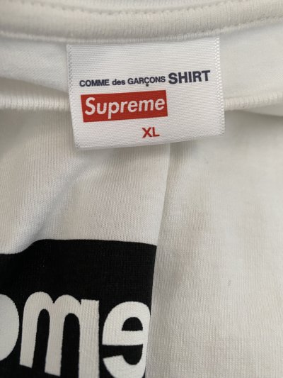 SUPREME CDG SPLIT BOX LOGO FW18 T-SHIRT [XL]